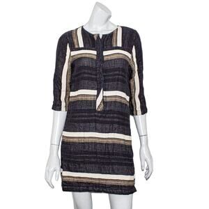 Ace & Jig Black and Cream Striped Mini Dress